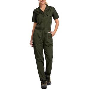 Conjunto de Ropa de Trabajo Unisex, Camisa de Manga Corta y Pantalones de Color Sólido, Viscosa/Poliéster, Transpirable, Talla Grande, Estilo Casual de Primavera, Ecológico - Product Image 1