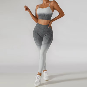 Fashion Solid Color Print Fitness Women Yoga <b>Set</b> Ladies Gym Active Wear High Waist <b>Tie</b> and <b>Dye</b> Women Yoga Sport <b>Sets</b> - Product Image 4