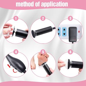 Appareil électrique portable pour éliminer les callosités des pieds, machine de pédicure avec 60 disques de papier abrasif, vitesse réglable, outil d'élimination des peaux mortes - Product Image 4