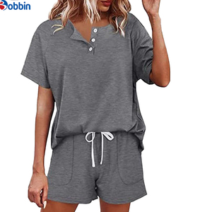Conjuntos Deportivos Cortos de Verano Estilo Hip Hop, Súper Suaves para Mujer, Conjunto de 2 Piezas, 100% Algodón, Transpirables, de Secado Rápido, Ecológicos, de Manga Corta - Product Image 2