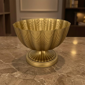 Hammered Compote <b>Bowl</b> Gold <b>Vase</b> Decorative Metal Centerpiece <b>Bowl</b> for Home Decor Tabletop Display Wedding Events Floral Arrangem - Product Image 2