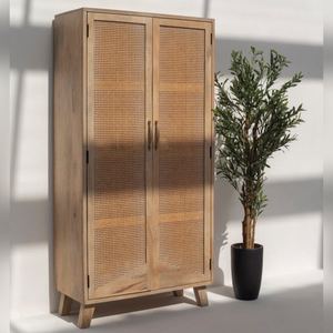 ตู้เสื้อผ้าวานดานา เวสต้า แกรนด์ ราตัน ดอร์ส โมเดิร์น ทำจากไม้จริงสานธรรมชาติ สำหรับจัดเก็บของ - Product Image 3