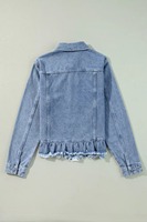 Veste en jean décontractée pour femme, manteau boutonné en denim, veste d'automne oversize pour femmes