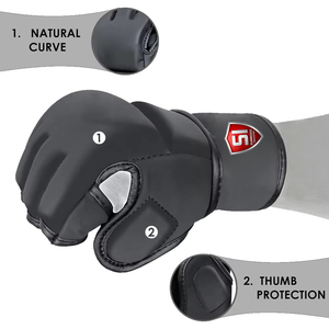 Guantes de Entrenamiento Unisex de Medio Dedo de PU de SUMROOS INDUSTRY, Cierre Ajustable con Gancho y Bucle para MMA, Boxeo, Artes Marciales, Personalizables - Product Image 3
