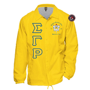 Sigma แจ็กเก็ตแบบปักลายแกมม่า Rho sorors เสื้อโค้ชสำหรับผู้หญิงเสื้อแจ็กเก็ตสายแบบกำหนดสไตล์ได้ตามที่ต้องการ - Product Image 6