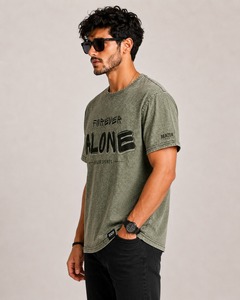 เสื้อยืดผู้ชายซักกรดผ้าฝ้ายแบบลำลองสไตล์สตรีทแบบ100% เสื้อยืดซักกรดใส่ได้พอดีตัวเป็นมิตรกับสิ่งแวดล้อม - Product Image 3
