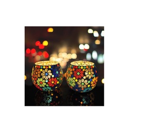 Stylish Design Glass Candle <b>Holder</b> Colorful Modern Theme Multi-Size Glass Mosaic <b>Tealight</b> <b>Holder</b> for Home Decoration - Product Image 3
