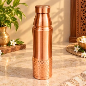 Premium <b>Copper</b> Water Bottle <b>For</b> <b>Men</b> Women And Adults Reusable Drinking Bottle <b>For</b> Travel Fitness And Daily Use - Product Image 1