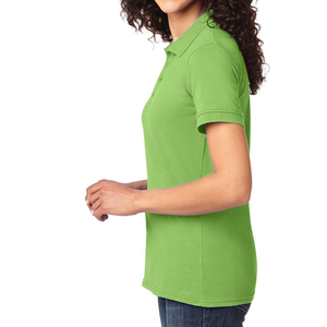 Robe de golf en molleton tricoté pour femme, à manches courtes, couleur unie, avec logo personnalisé, style compressé pour chemises - Product Image 3