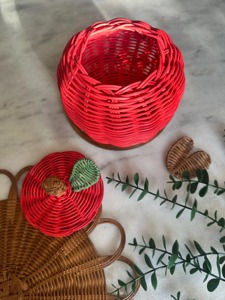 Panier en rotin en forme de pêche, paniers de rangement faits à la main, rotin naturel, moderne, multifonction, fabriqué au Vietnam - Product Image 6