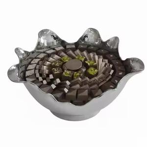 Bol à chocolat en métal pour la cuisine, bol à bonbons en acier inoxydable pour fruits secs et en-cas - Product Image 6