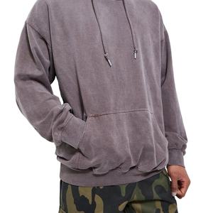 Sweat à capuche d'hiver 100 % coton uni, molleton bouclette de haute qualité, logo brodé, grande taille, thermique, anti-plis, tricoté - Product Image 4