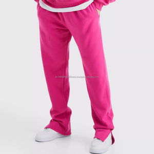 Hot Selling Custom Made Men Pink Plain Winter Tracksuit Set Best Selling Pullover Hoodie & <b>Trousers</b> Set Low Price Summer Wear - Product Image 3