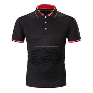 2024 polos pour hommes personnalisés T-shirts décontractés à manches courtes vierges avec logo brodé respirant et à séchage rapide - Product Image 2