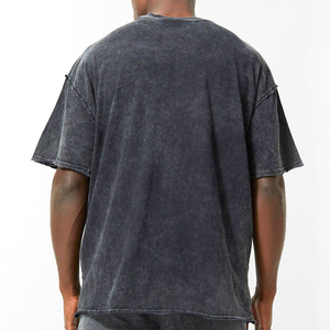 Conjunto de Camisa y Pantalones Cortos para Hombre, Estilo Vintage, Lavado Ácido, Manga Corta, Dos Piezas, Ropa Casual Urbana, Personalizable, Venta al Por Mayor - Product Image 6