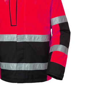 High Visibility Fluorescent Reflective Breathable Windproof Nylon <b>Waterproof</b> Safety <b>Work</b> Jacket Quick Dry Hood for Road - Product Image 3