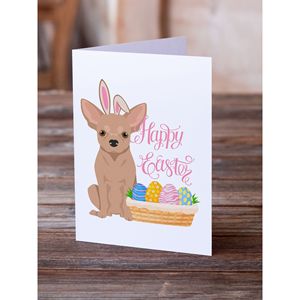 Whimsical Cream Chihuahua Tarjetas de felicitación de Pascua Paquete de 8 A7 Tamaño 5x7 Tarjetas de notas en blanco con sobres - Product Image 2