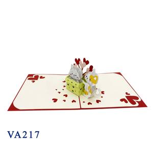 Tarjeta Pop-up 3D Hecha a Mano, Diseño Personalizado de Gatitos Adorables, Regalo para San Valentín o Día de Acción de Gracias, Impresión Offset en Papel - Product Image 2