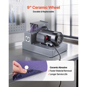 Affilatrice da 1HP con mola in ceramica da 9 pollici, raccoglitore di residui, bilanciatore e affilatore per lame di tosaerba a 30 gradi - Product Image 5