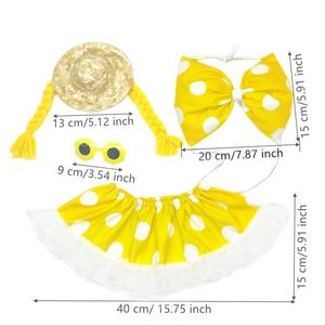 Robe de Porcherie Personnalisée OEM/ODM Direct Usine - Nouveau Style 2026 Jaune Hawaïen à Grands Pois en Polyester - Product Image 5
