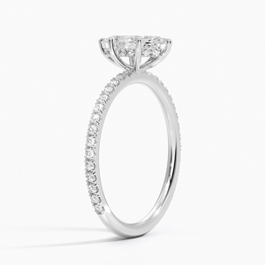 Anillo BOJ 0126 con Corte Marquesa, Plata 925, Anillo Solitario de Lujo con Engaste de Puntas, Diamante de 2ct, Color D, VVS1, Moissanita, Certificado GRA - Product Image 2