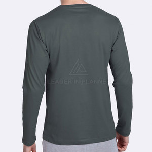 เสื้อยืดแขนยาวผ้าฝ้าย 100% ทรงหลวม ระบายอากาศ แห้งเร็ว สำหรับผู้ชาย ขายออนไลน์ - Product Image 3