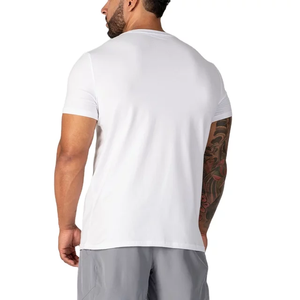 T-shirt de sport tendance pour homme, coupe ajustée, manches raglan, Rashguard, haut d'entraînement pour musculation, chemise de compression sportive avec coutures apparentes - Product Image 6