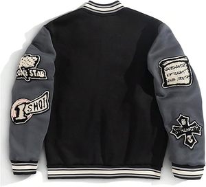 Veste d'hiver confortable pour homme, style Letterman, col montant, logo sur le devant, coupe-vent, haute qualité, écologique, à prix raisonnable - Product Image 2