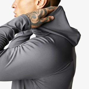 Ensemble de survêtement de performance personnalisé pour homme : veste à capuche entièrement zippée et pantalon de jogging coupe ajustée – Tenue de sport et de fitness - Product Image 4