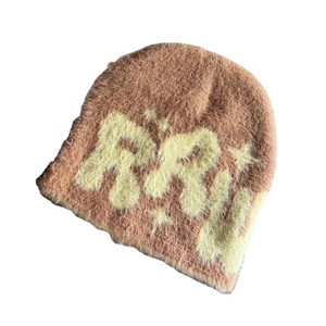 หมวกไหมพรมดีไซน์ Y2K หมวกบีนนี่คาร์โก้สำหรับฤดูหนาวหมวกฮิปฮอป Kanye สำหรับผู้หญิงผู้ชายผู้หญิงตัวอักษรกลางแจ้ง - Product Image 2