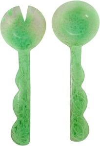 Handmade <b>Resin</b> Green Salad Server Spoon Set Colorful Modern Kitchen Utensils Tableware <b>Resin</b> <b>Crafts</b> - Product Image 5