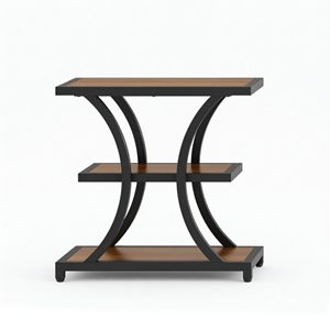 Comodino Rustico per Camera da Letto Salvaspazio e Tavolino Regolabile - Product Image 2