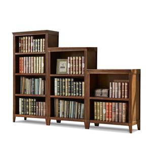 Teak <b>Wood</b> <b>Bookcase</b> Set 3 Piece Modular Step Bookshelf with Fluted Side Pillars - Product Image 1