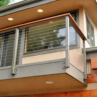 Système de balustrade en acier inoxydable, aluminium et verre, durable, à prix abordable, couleur personnalisable, design moderne, pour terrasses extérieures et escaliers de villa (DIY)