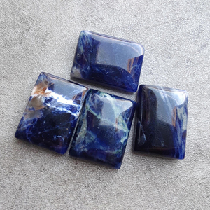 Sodalite AAA+ Cabochon Rectangulaire à Dos Plat Calibré, Pierre Précieuse Non Montée pour Bijoux - Product Image 2