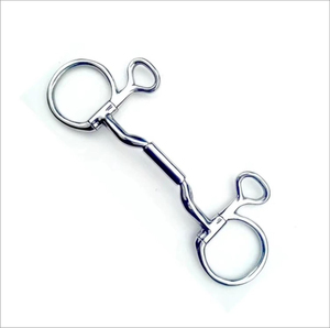 Mors de cheval en acier inoxydable taille 4 1/2 avec perles vertes et oranges – Équipement d'équitation - Product Image 2