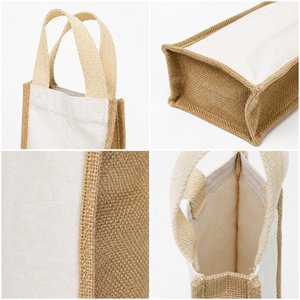 Custom Canvas Wine Bottle Gift <b>Bag</b> | Eco Friendly Jute Gusset Reusable Packaging Carrier Wholesale Supplier Custom Logo OEM <b>Bag</b> - Product Image 3