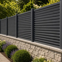 Livraison rapide, panneau de clôture en aluminium à lamelles fixes pour jardin, résistant à la rouille, aluminium thermolaqué pour projets extérieurs