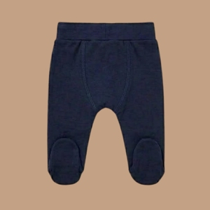 Ensemble de vêtements pour bébé Cot & Candy : Haut kimono bleu marine bio et pantalon-couche à picots - Product Image 4