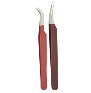Ensemble de pinces à cils en acier inoxydable de haute qualité, étiquette privée, logo personnalisé, isolation de volume, pinces à cils professionnelles - Product Image 2