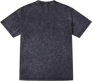 Camisetas 100% Algodón con Lavado Ácido, Estilo Vintage, Camiseta de Hombre Oversize con Lavado Ácido, Venta al por Mayor, Manga Corta, Ajuste Casual de Jersey - Product Image 4