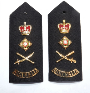 Épaulettes de luxe brodées à la main de haute qualité avec insigne métallique pour uniforme australien - Personnalisables et lavables - Product Image 5
