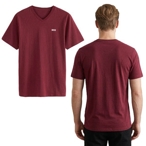 Camisetas de algodón con cuello en V para hombre, minimalistas, con logotipo personalizado, estilo casual, ropa urbana, fabricación de ropa de marca privada, camiseta de algodón para hombre - Product Image 1