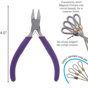 Pince à sertir – Outil professionnel pour la bijouterie, pour la fermeture et le sécurisement des capuchons à sertir, des embouts de perles et des composants pour la fabrication de bijoux - Product Image 5