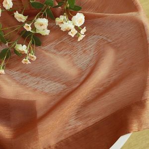 Set di 2 Tende in Voile Semi-Trasparente Premium Arancione Ruggine 137 cm L x 213 cm L con Occhielli per Camera da Letto e Soggiorno - Product Image 6