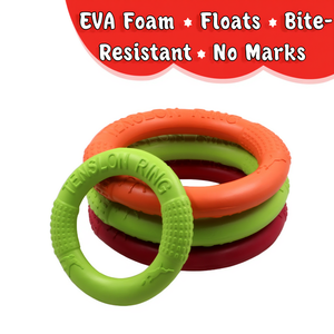 ของเล่นสุนัขทำจากโฟม EVA จานร่อนกันกัด ทนทาน ลอยน้ำได้ พร้อมห่วงยางสำหรับฝึกสุนัข ของเล่นเคี้ยวสำหรับลูกสุนัข เล่นกลางแจ้ง - Product Image 2