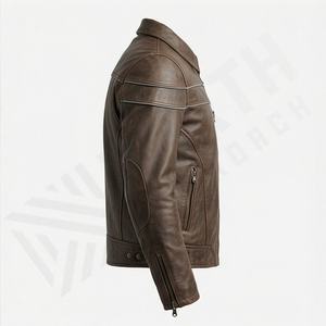 Chaqueta de Motociclista de Cuero Genuino para Hombre de la Mejor Calidad, Nueva Colección de Invierno, Chaquetas de Motocicleta con Protecciones Desmontables Personalizadas - Product Image 3
