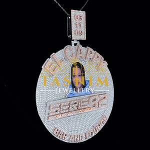 Pendentif Lettre Christian EL CAPPY en Or Plaqué 10K, Certifié GIA, Moissanite VVS Taille Brillant, Personnalisé Argenté Style Hip Hop - Product Image 1