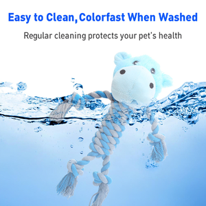 Jouets en corde couineurs pour chiens, jouets à mâcher en peluche pour chiots et chiens de petite et moyenne taille, durables, interactifs, pour la dentition et la santé bucco-dentaire - Product Image 3