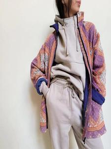 Women's Cotton Quilted Kantha Coat Handmade Indian Block Print <b>Reversible</b> <b>Jacket</b> Bohemian Fashion Wholesale Private Label - Product Image 2